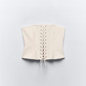 Zara white corset top